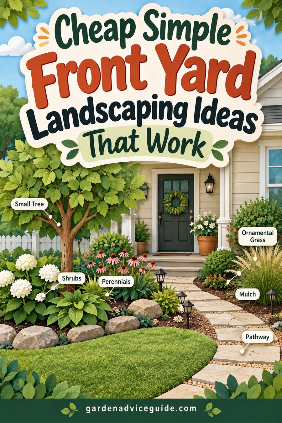 Cheap Simple Front Yard Landscaping Ideas That Work