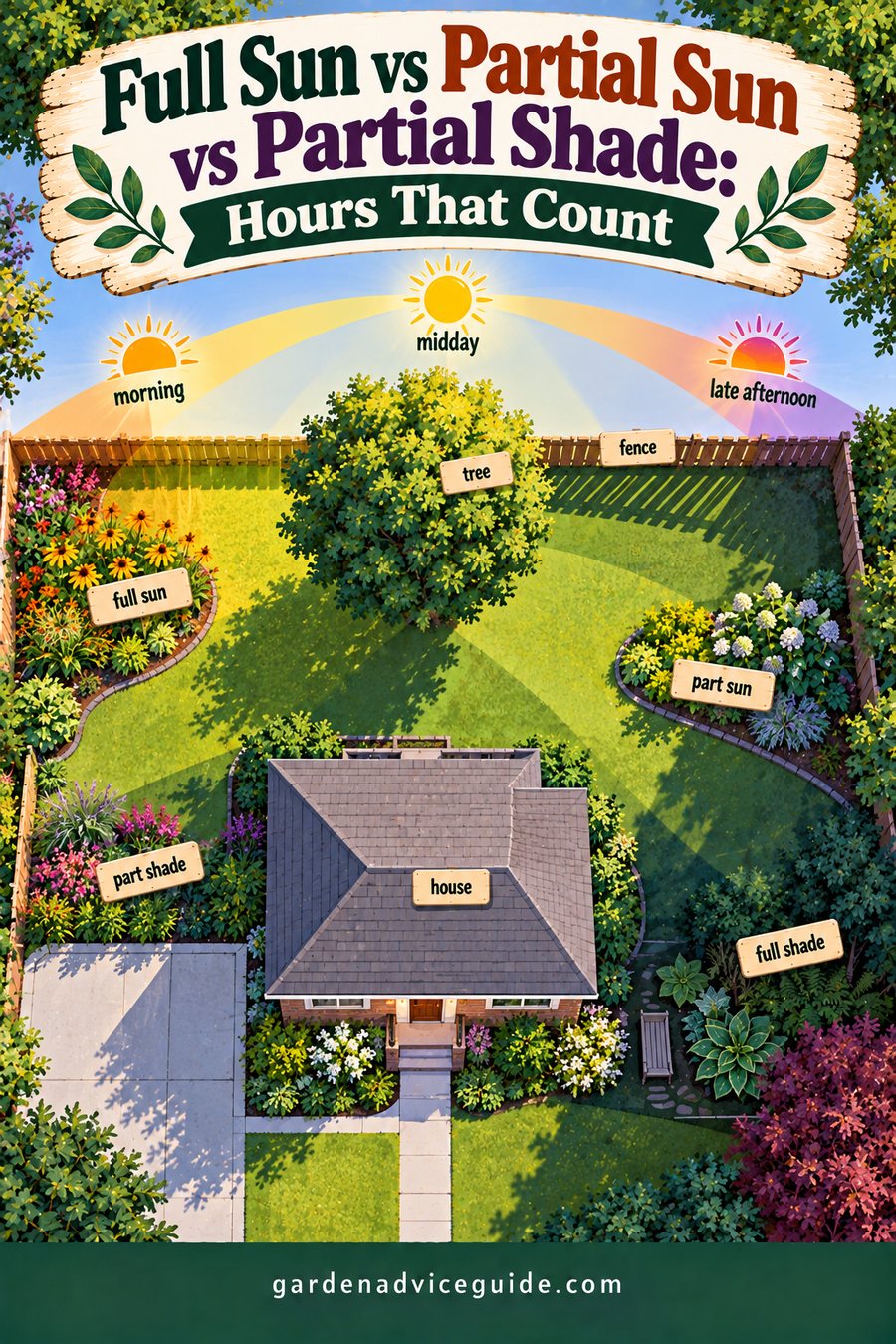 Full Sun vs Partial Sun vs Partial Shade: Hours That Count