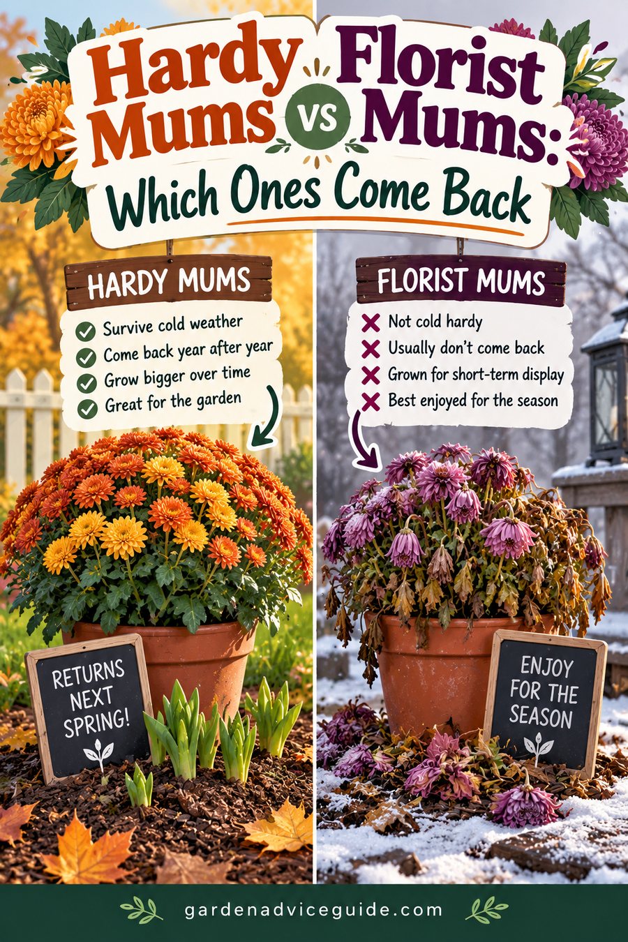 Hardy Mums vs Florist Mums: Which Ones Come Back