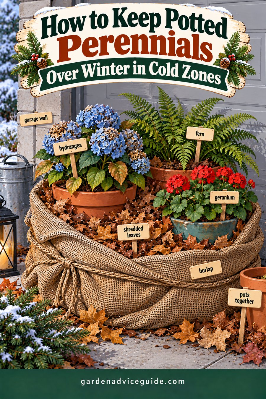 How to Keep Potted Perennials Over Winter in Cold Zones