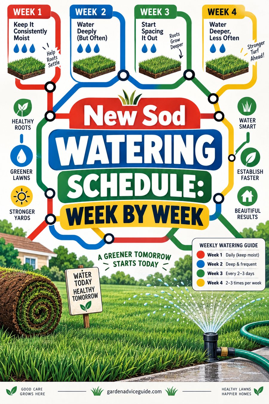 New Sod Watering Schedule: Week by Week