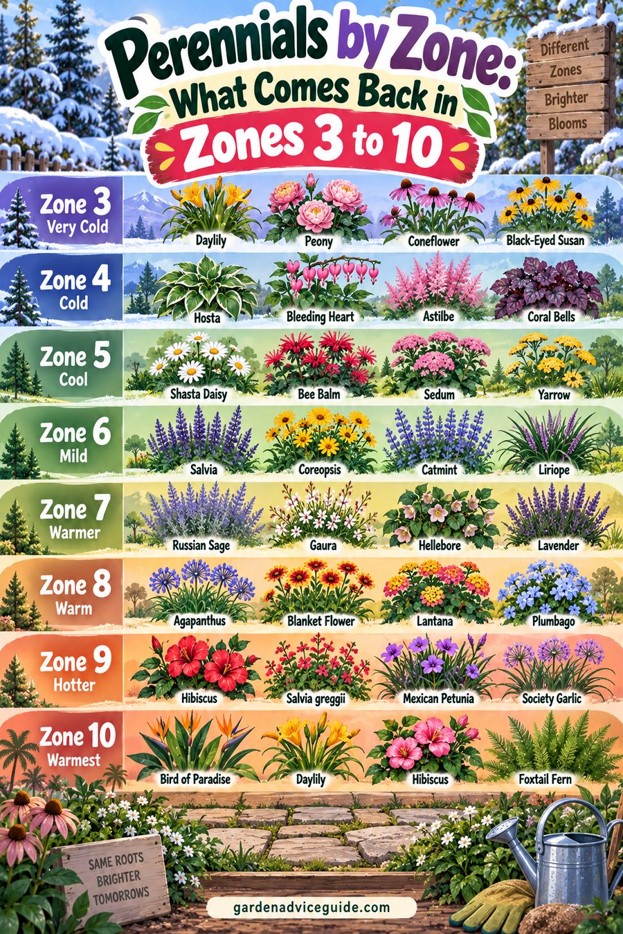 Perennials by Zone