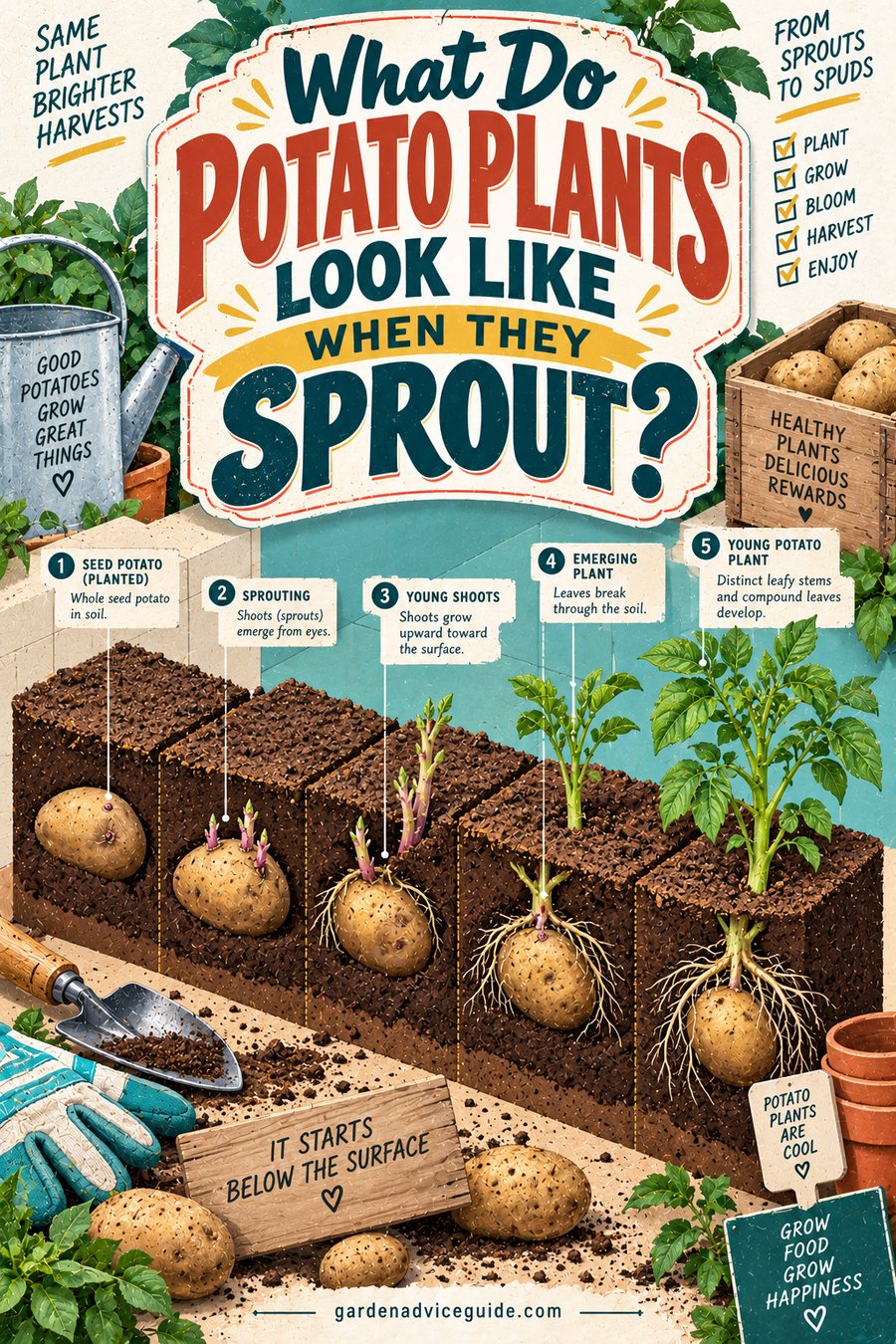 What Do Potato Plants Look Like When They Sprout?