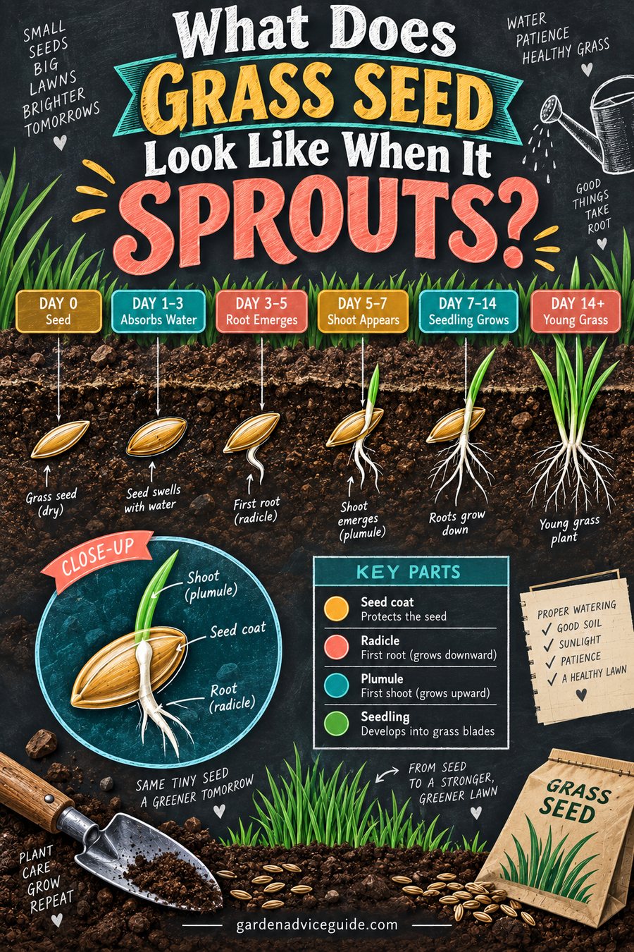 What Does Grass Seed Look Like When It Sprouts?