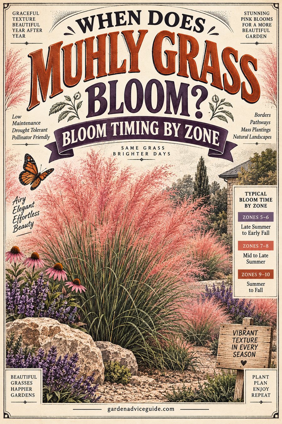 When Does Muhly Grass Bloom?