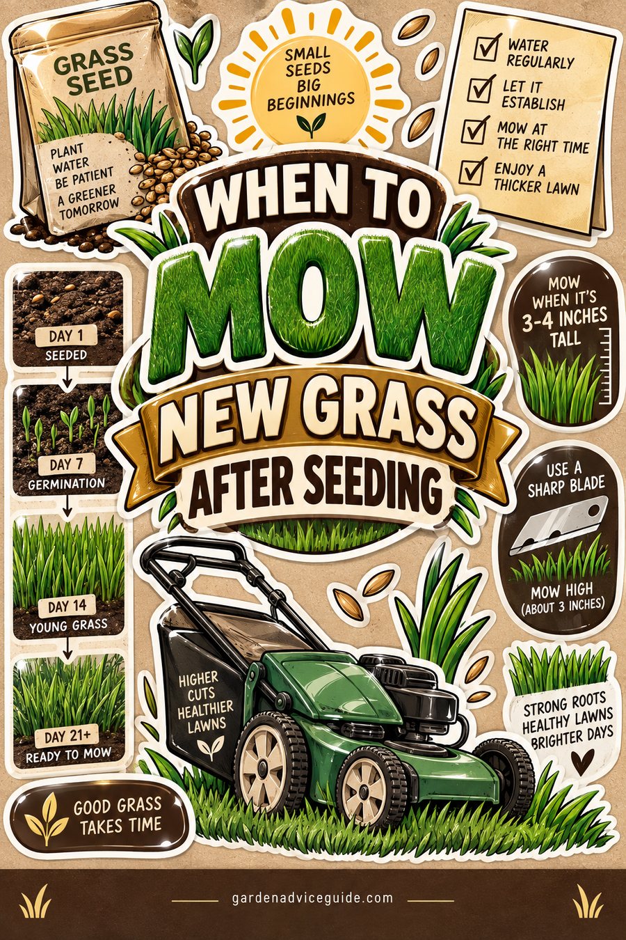 When to Mow New Grass After Seeding