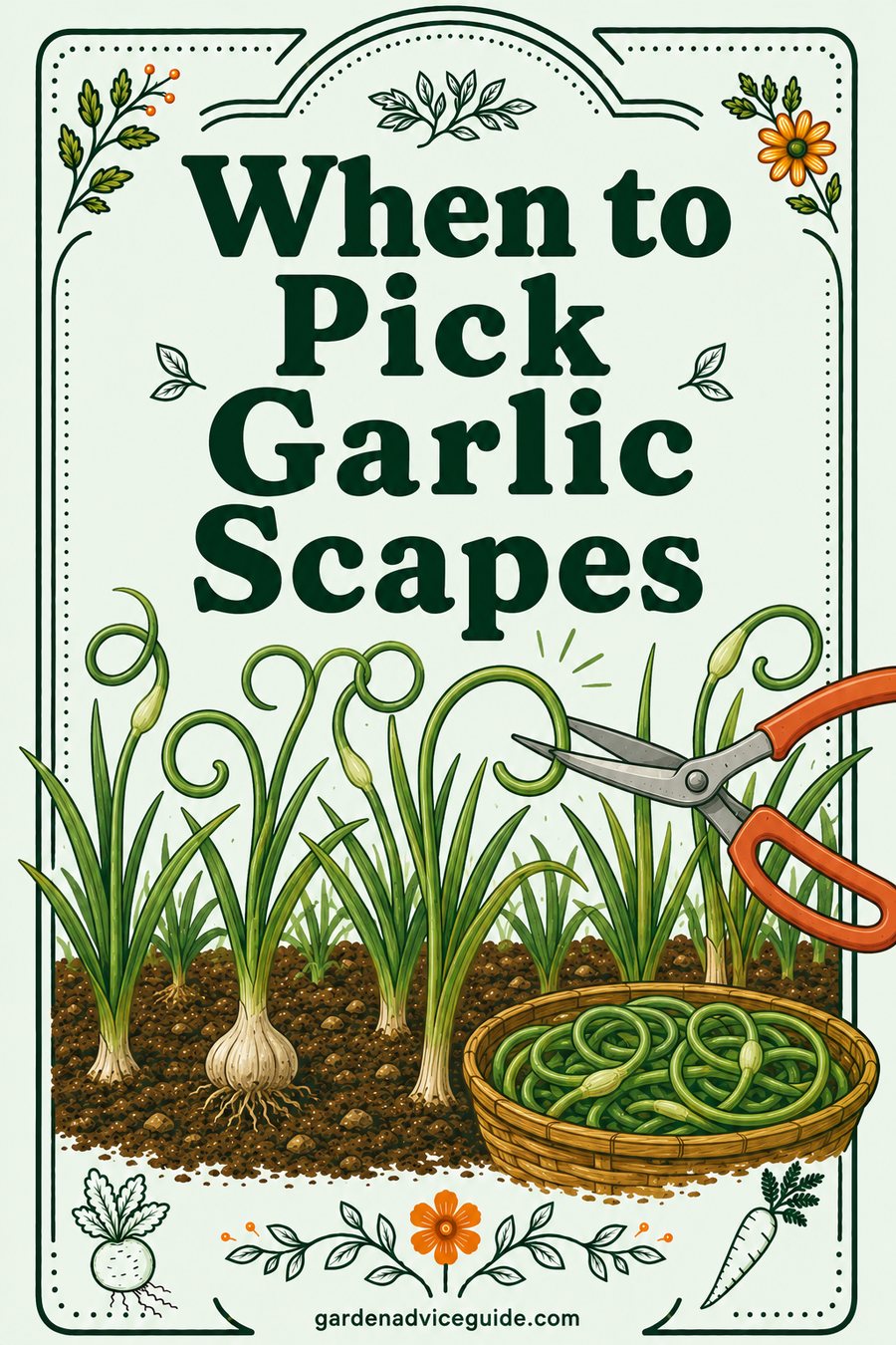 When to Pick Garlic Scapes (the One-Curl Rule)