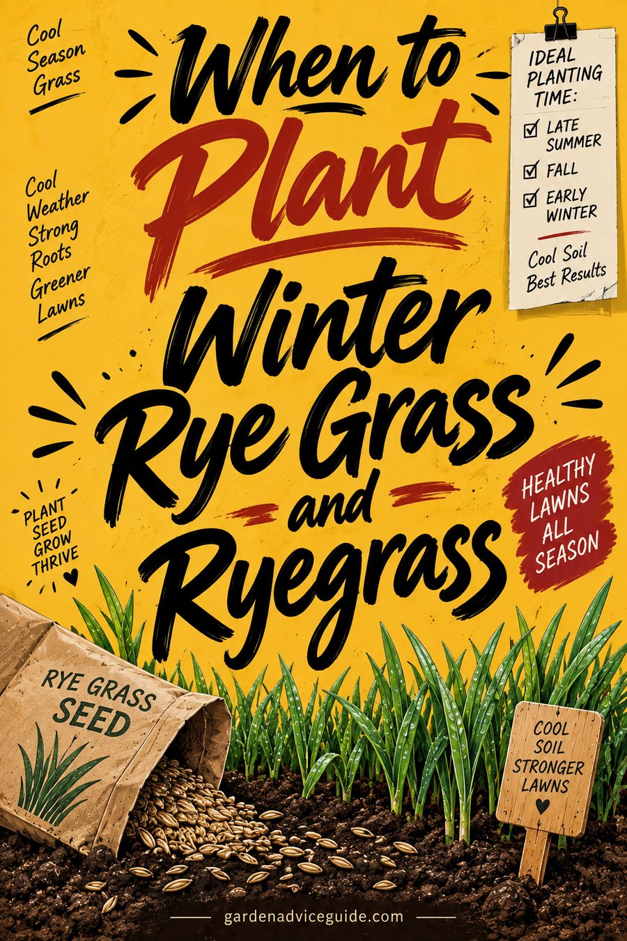 When to Plant Winter Rye Grass and Ryegrass by Zone