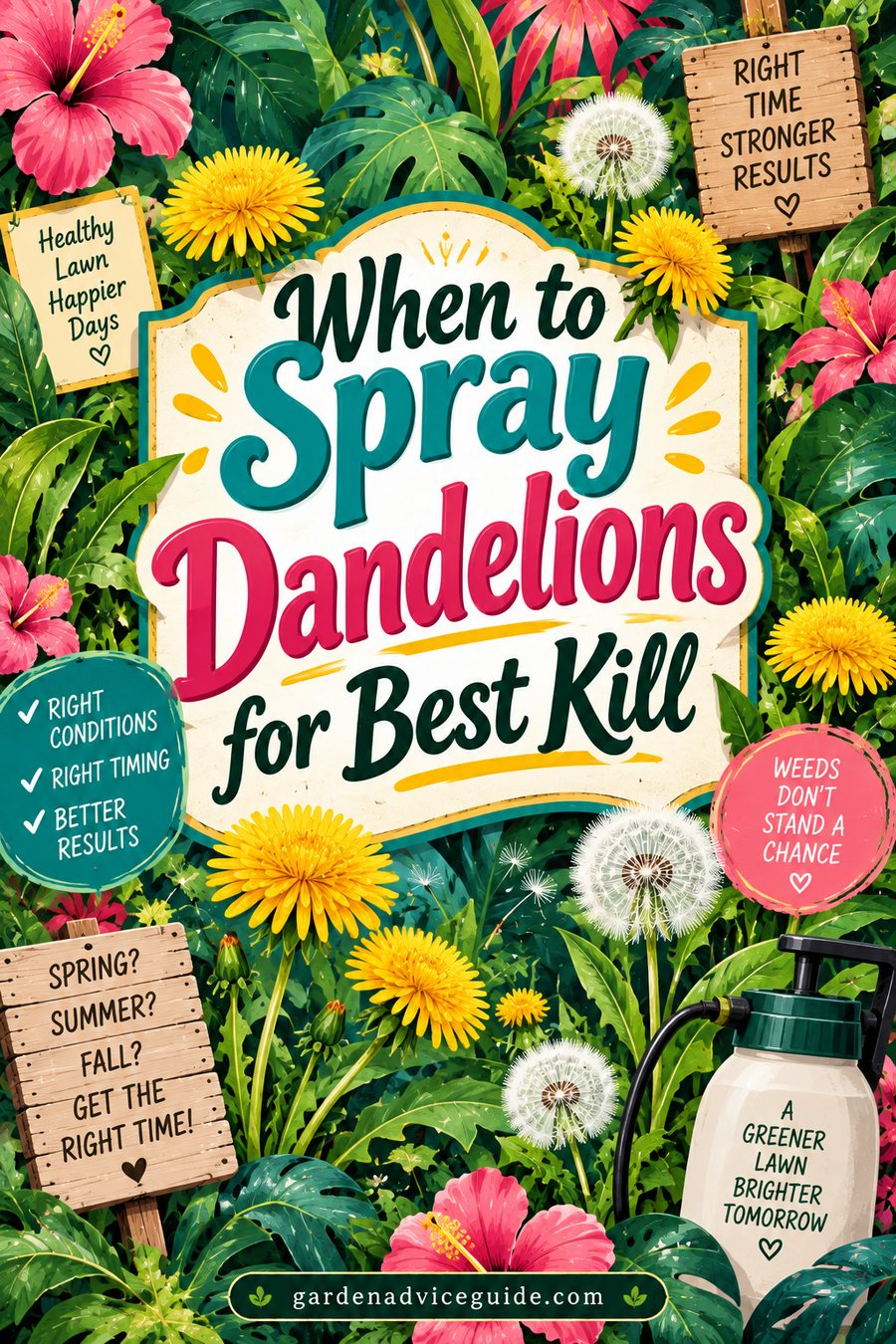 When to Spray Dandelions