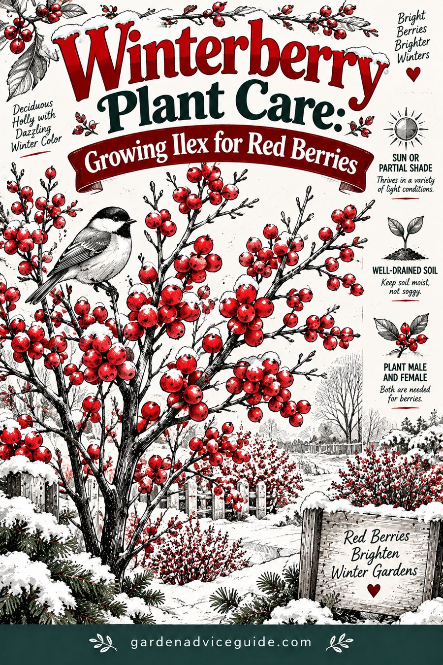 Winterberry Plant Care: Growing Ilex for Red Berries